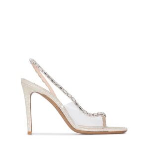 Alexandre Vauthier Elizabeth 100mm Crystal Glitter Sandals Silver – EU 37 (US 7)